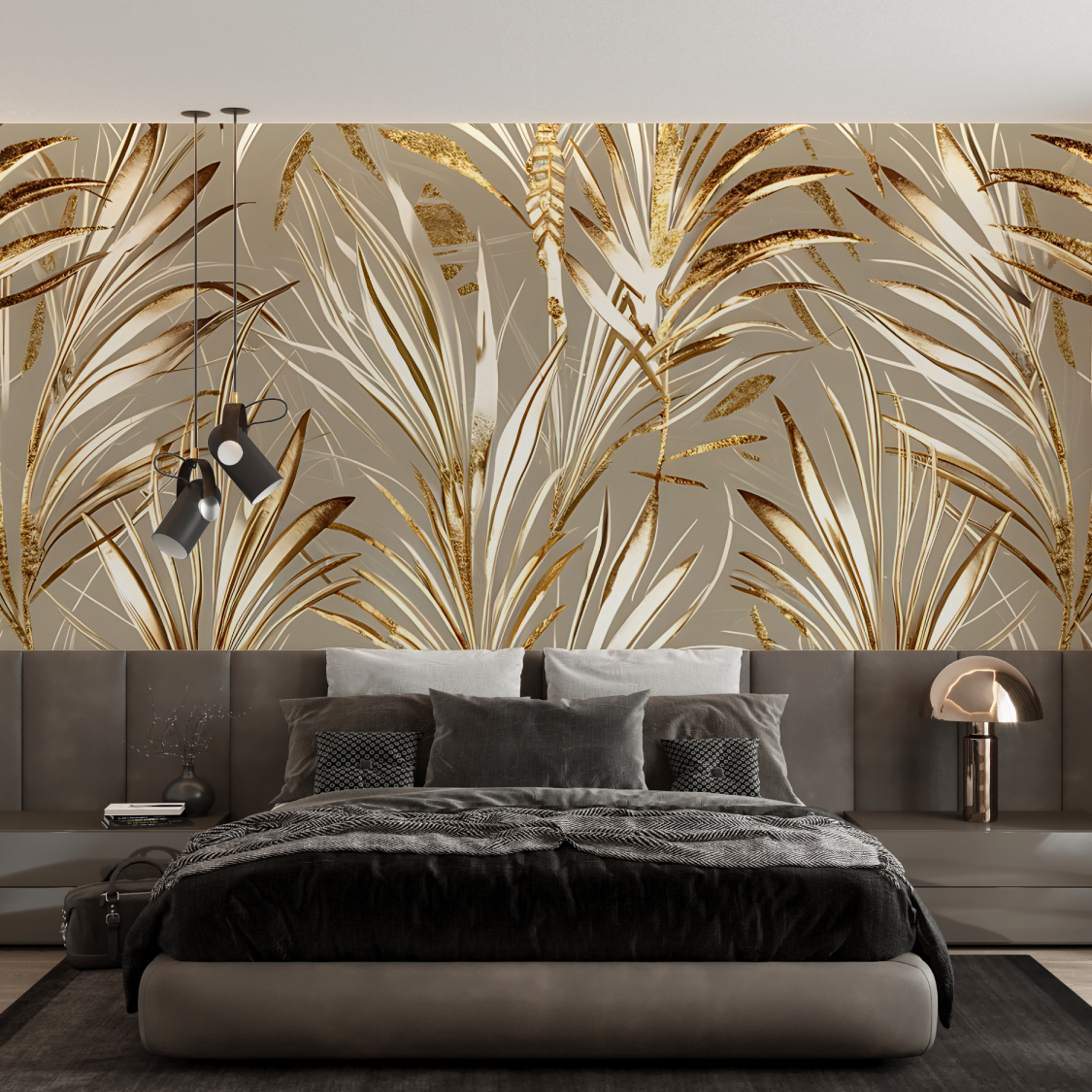 Papier Peint Avec Doré - tapisserie