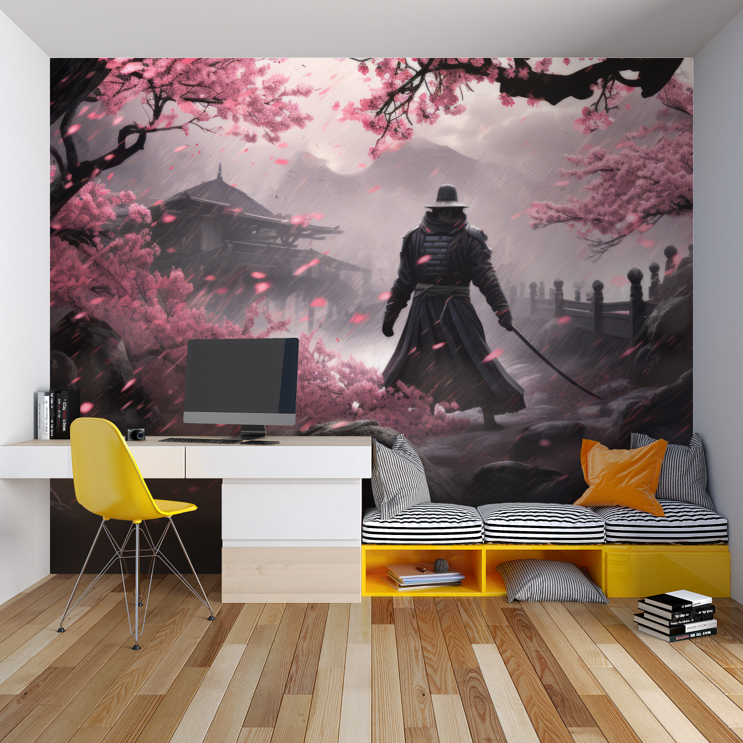 Night Samurai Anime Wallpaper | Murals Wallpaper