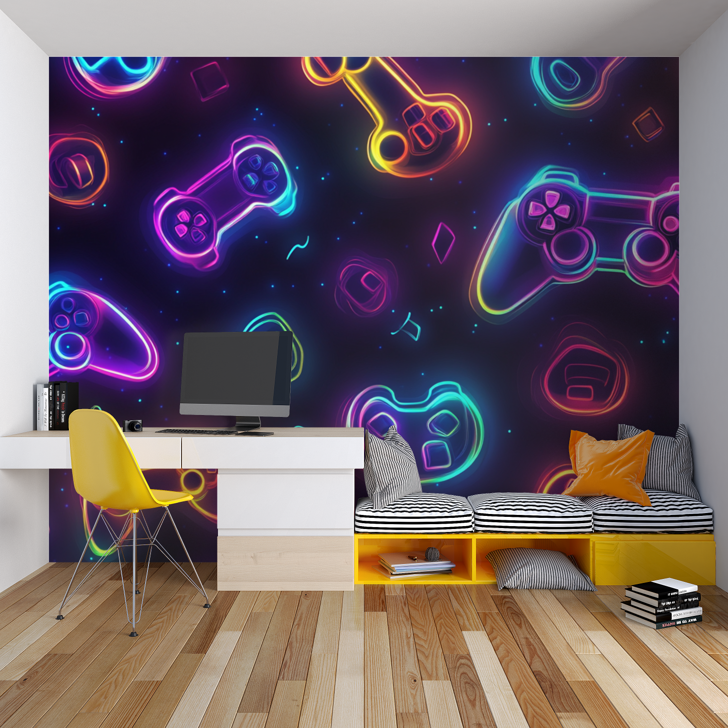 Neon Gamer Wallpaper | Murals Wallpaper