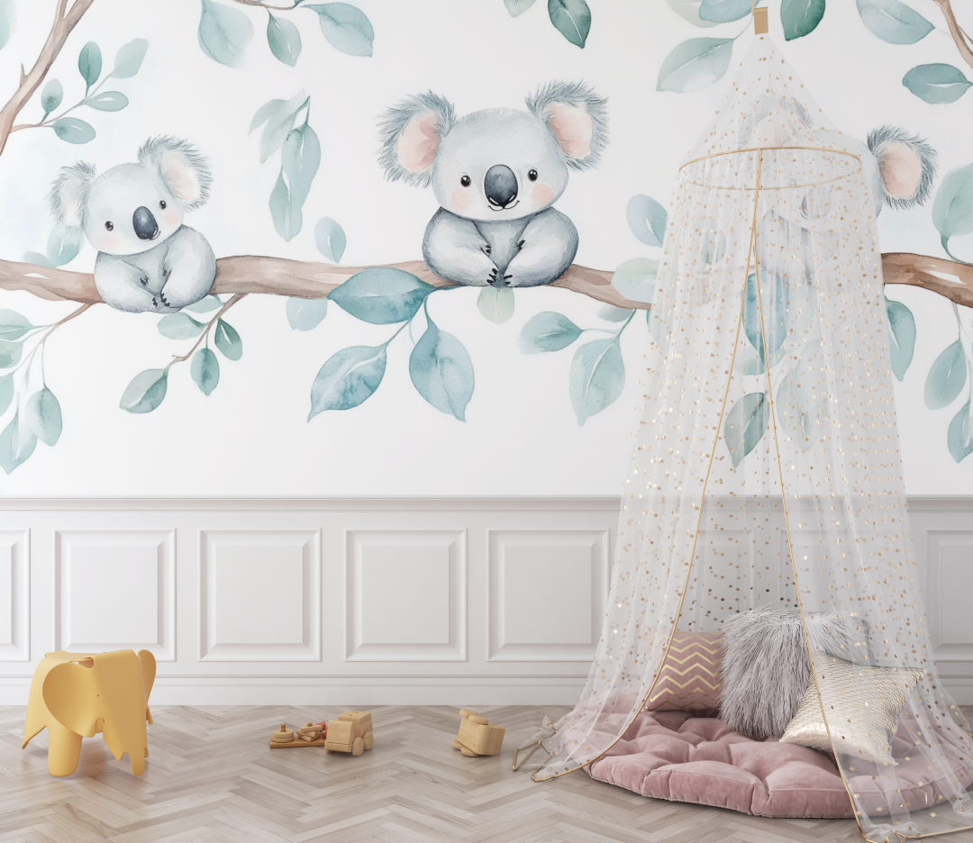 Pastel Koala Cocoon Wallpaper | Murals Wallpaper