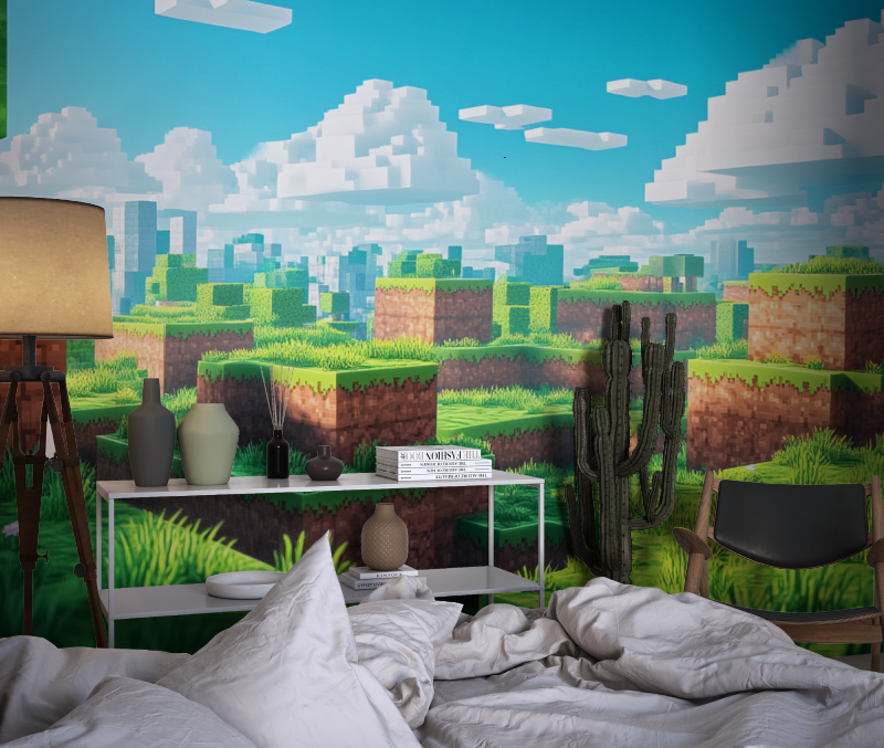 Minecraft Pixel Art Wallpaper | Murals Wallpaper