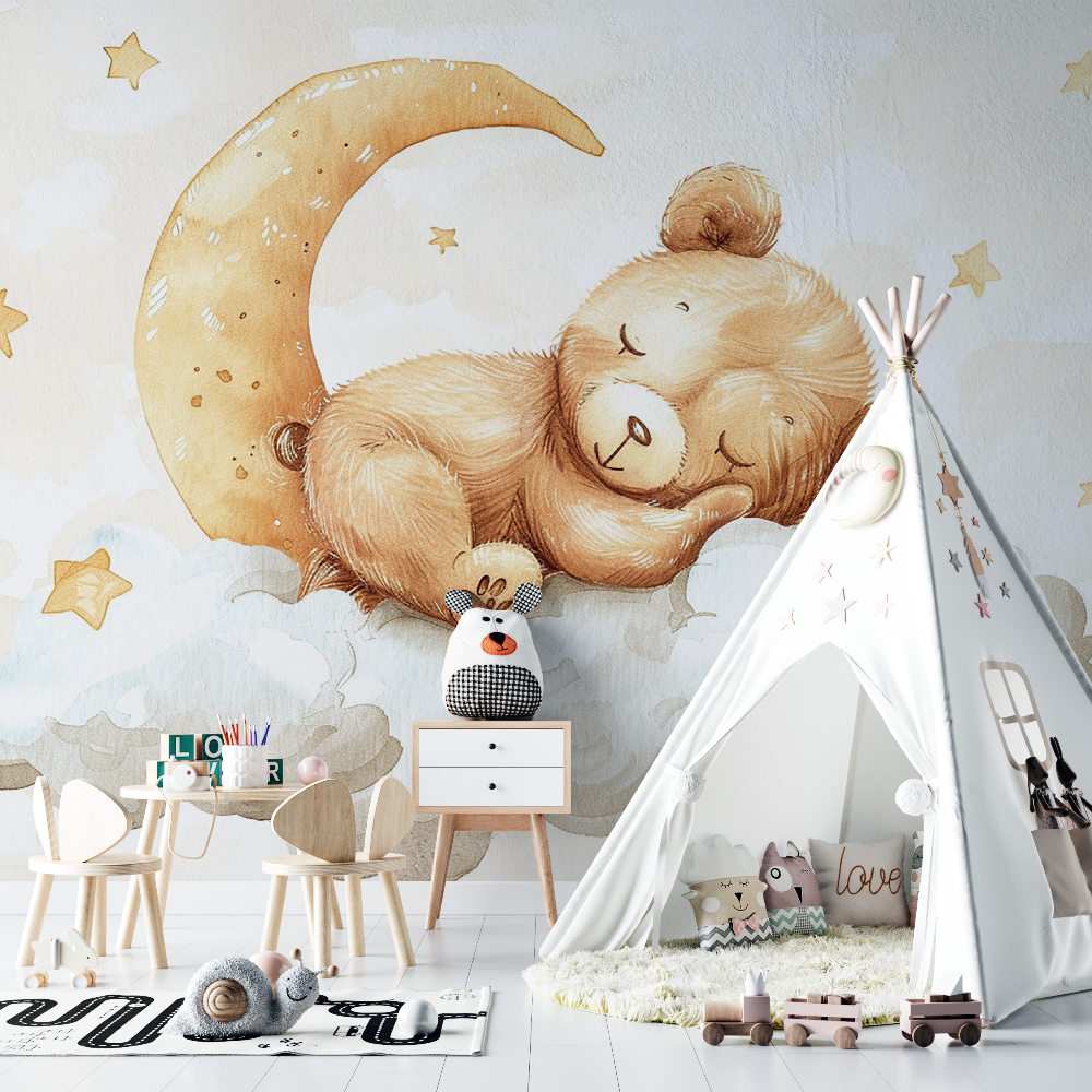 Tapeten-Zimmer für Babys, Ourson – Baby