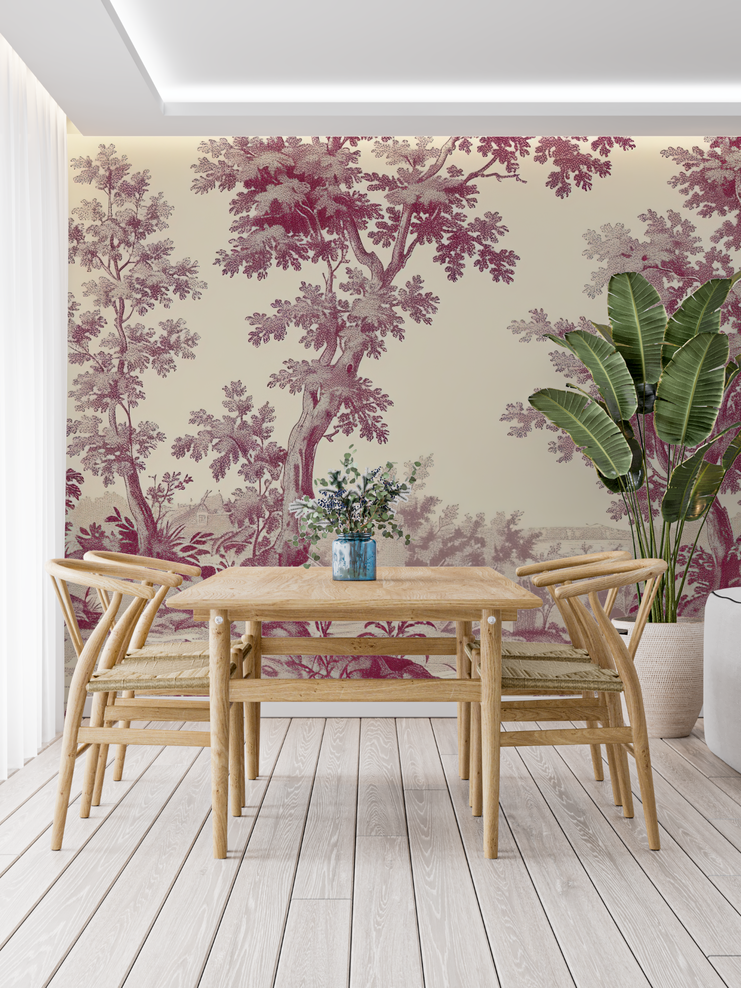 Vintage Landscape Toile Wallpaper | Murals Wallpaper