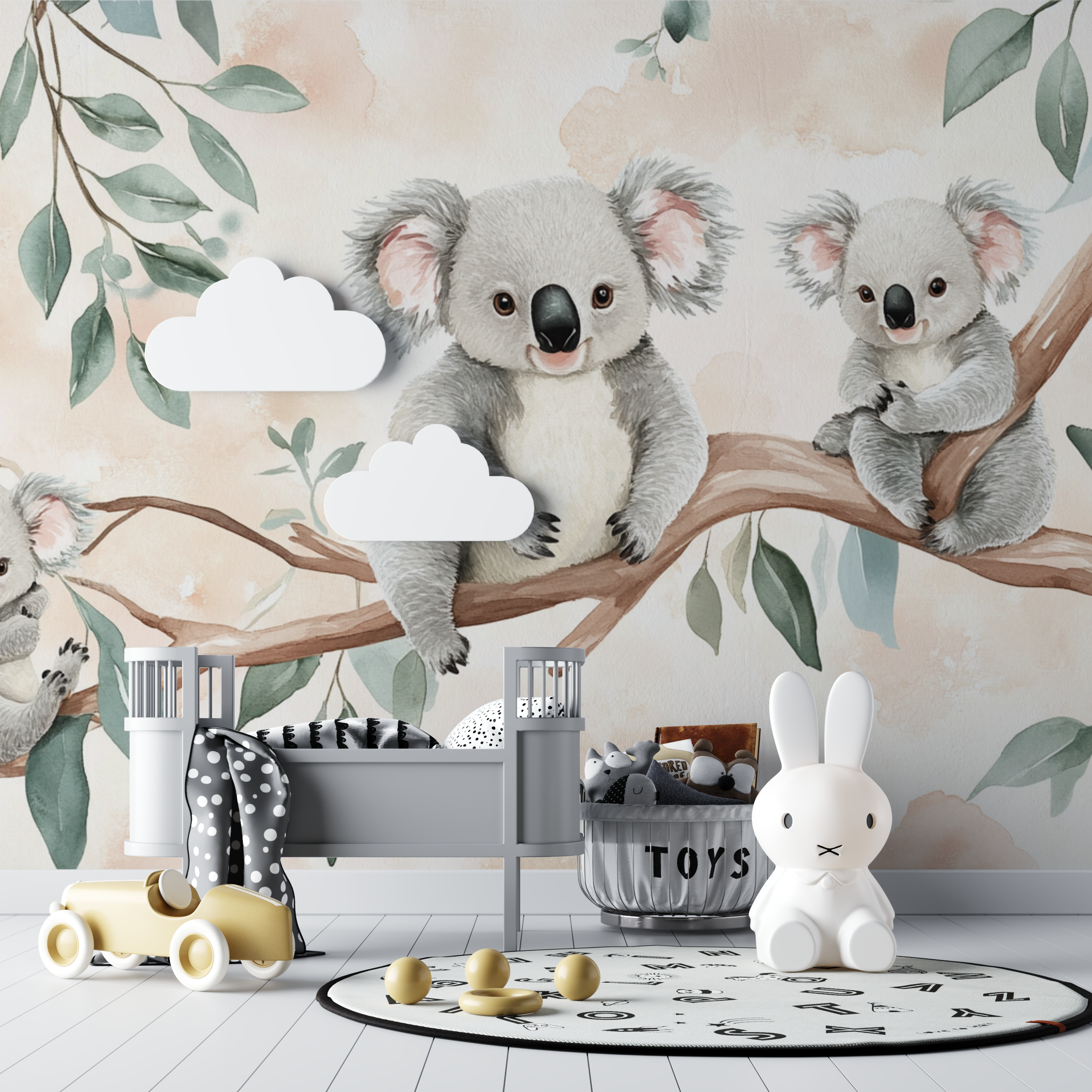 Koala and Morning Dew Wallpaper | Murals Wallpaper