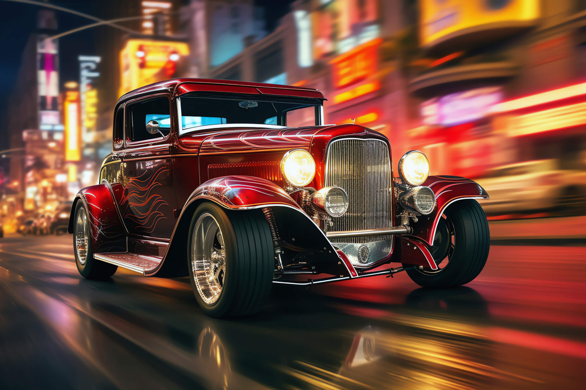 American Car Wallpaper Mural | Murals Wallpaper