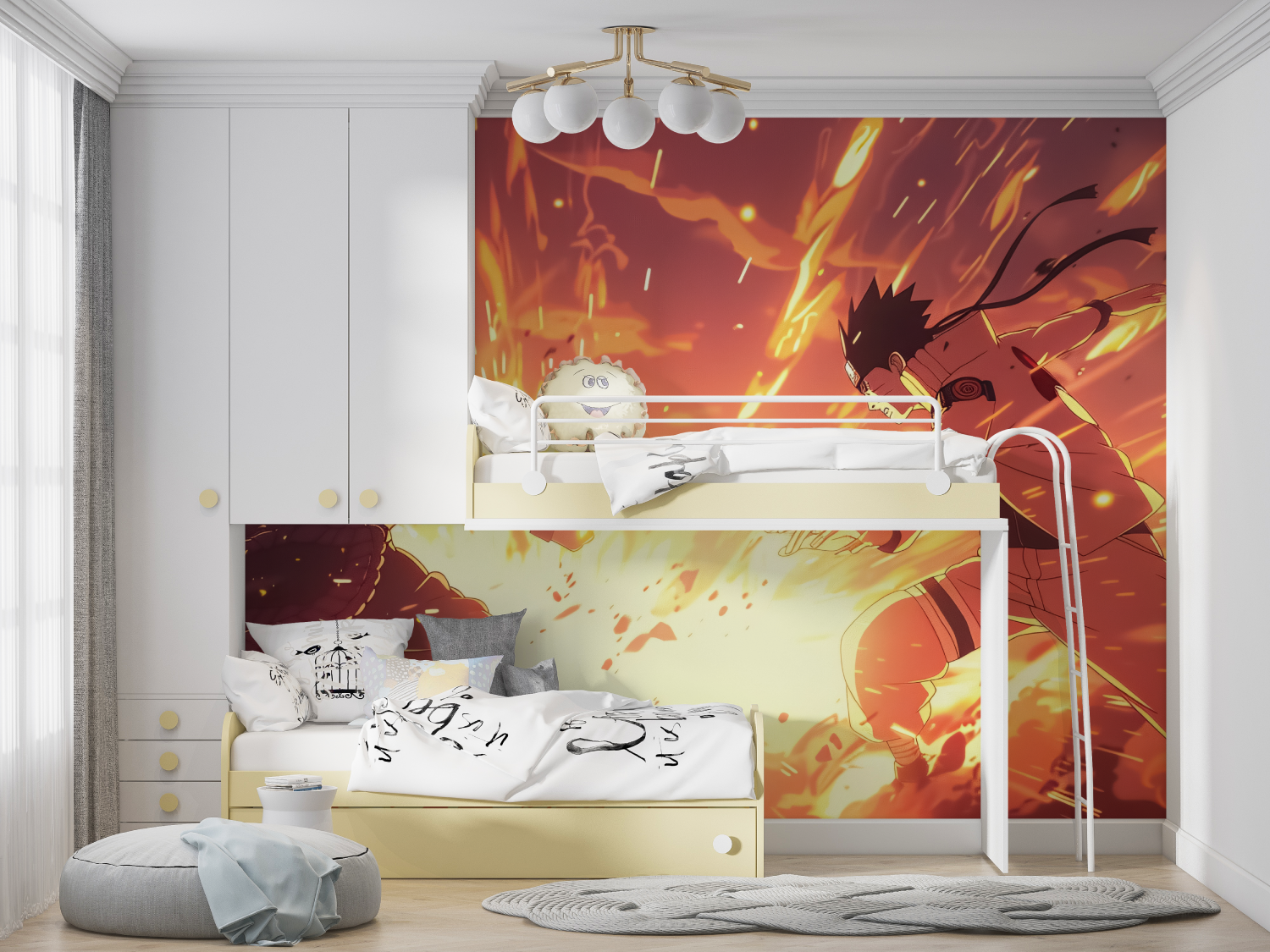 Explosive Combat Anime Wallpaper | Murals Wallpaper