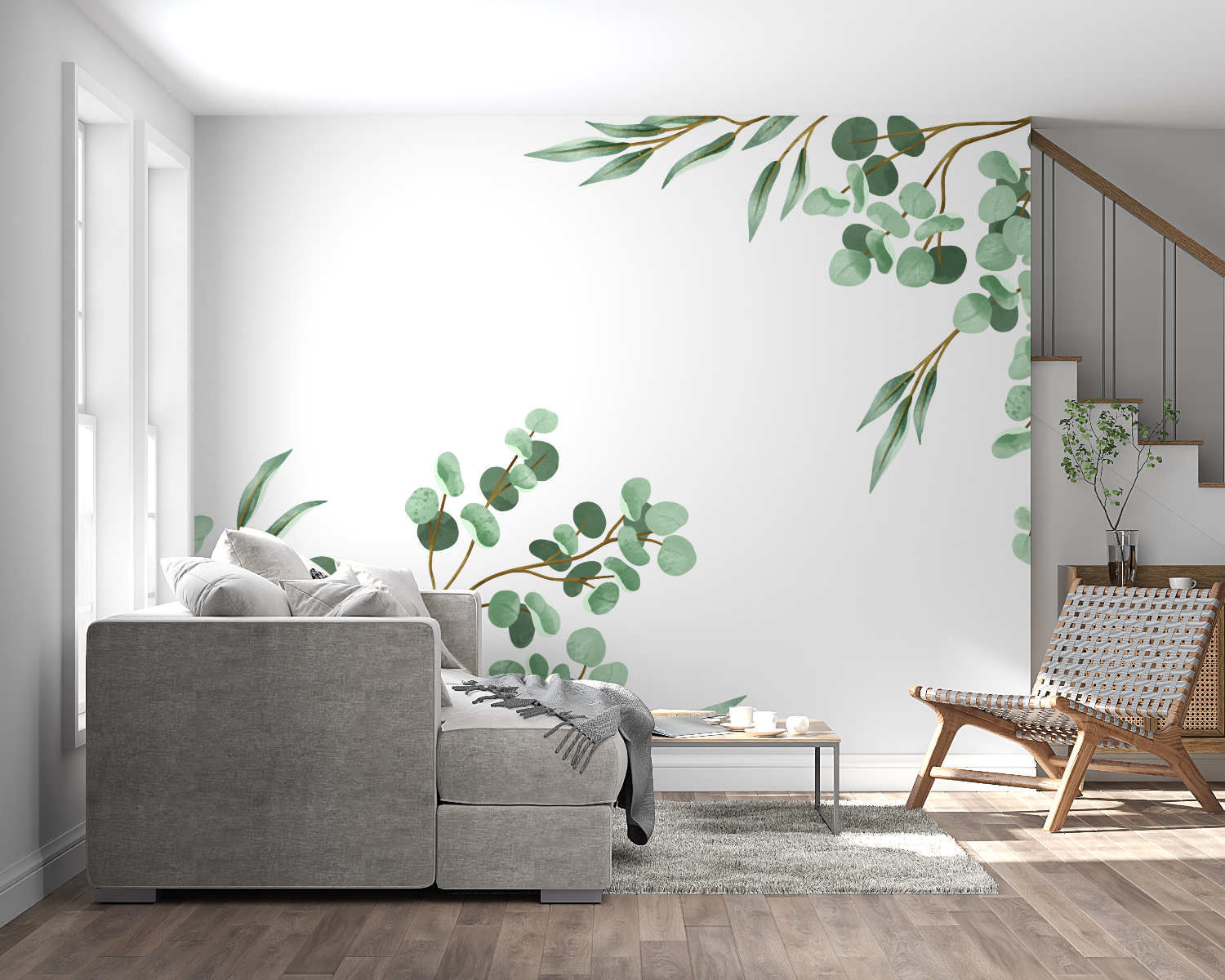 Eucalyptus Green Wallpaper for Bedroom | Murals Wallpaper