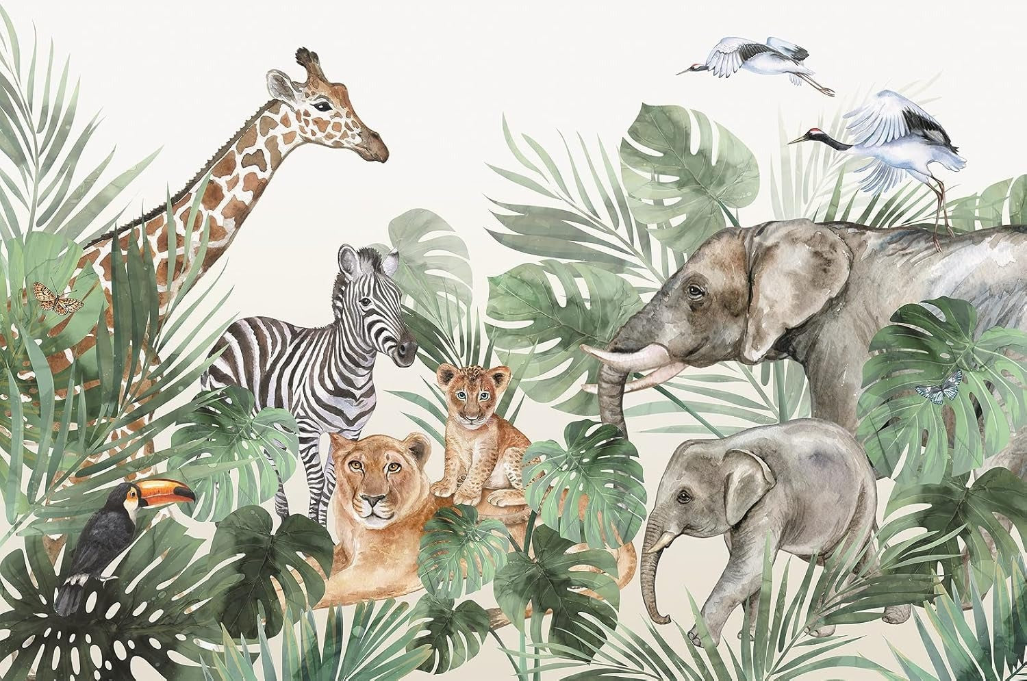 Mural Safari Animal Wallpaper