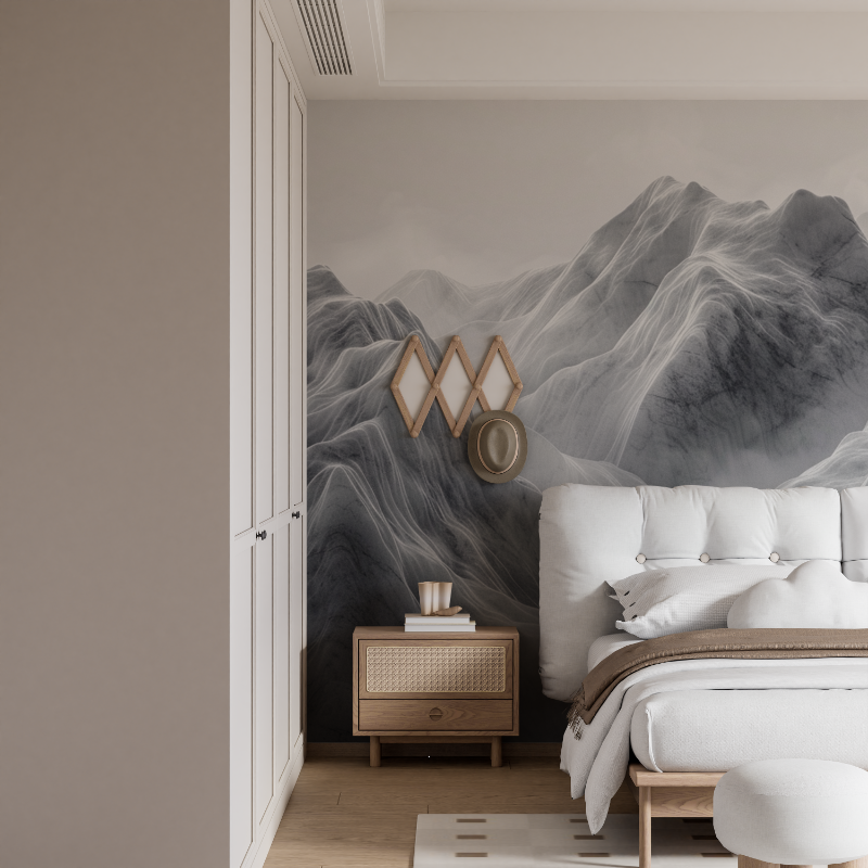 Abstract Mont Blanc Misty Morning Wallpaper | Murals Wallpaper