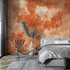 Terracotta Abstract Artistic Wallpaper | Murals Wallpaper