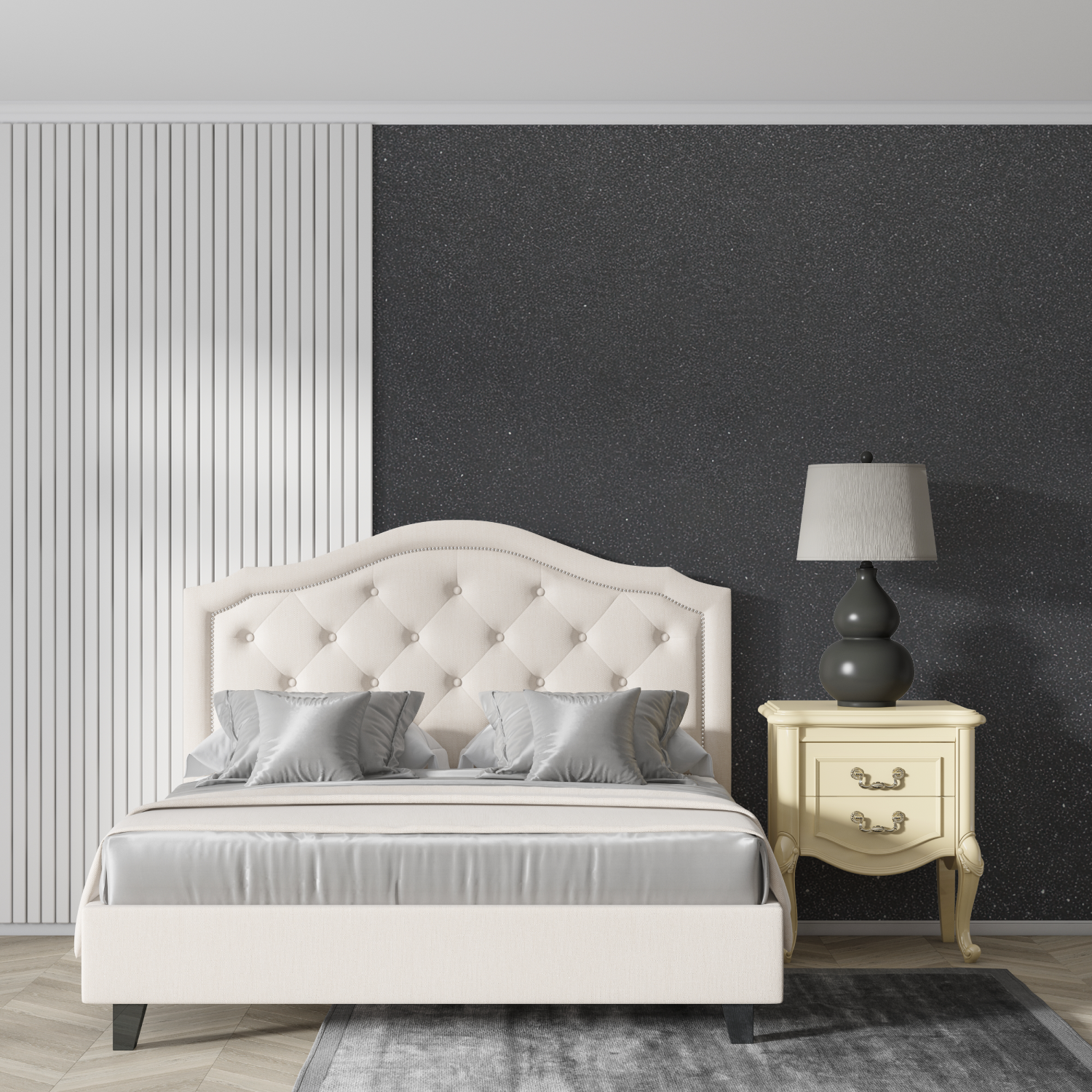 Charcoal Gray Glitter Wallpaper | Murals Wallpaper