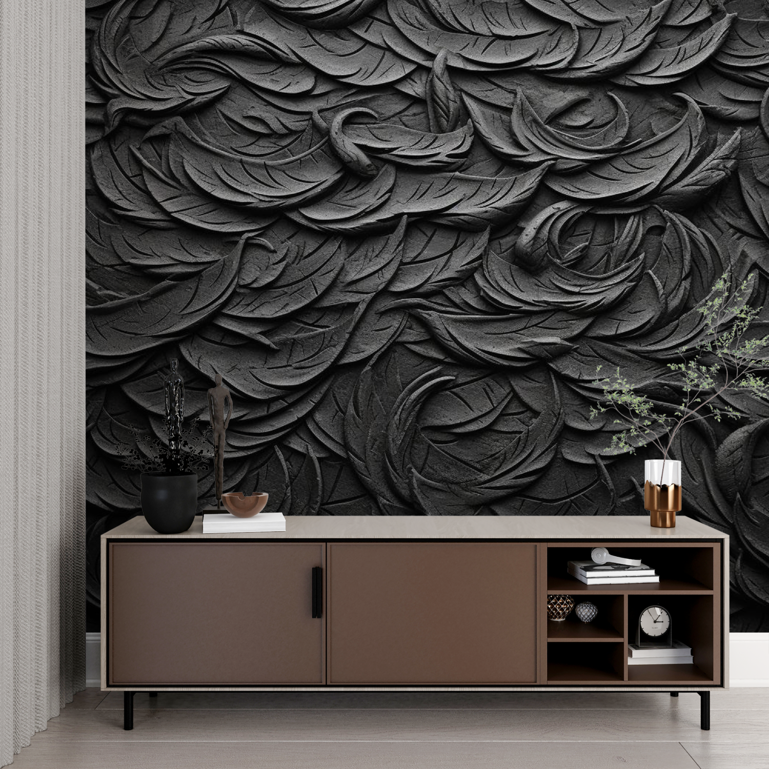 Black Textured Wallpaper | Murals Wallpaper