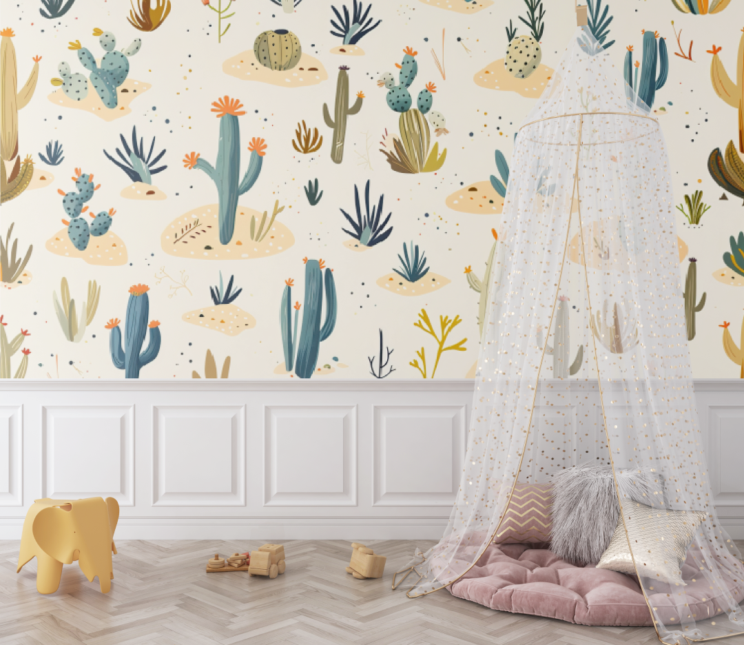 Tapete für Babys, Thema Far West – Kinderzimmer