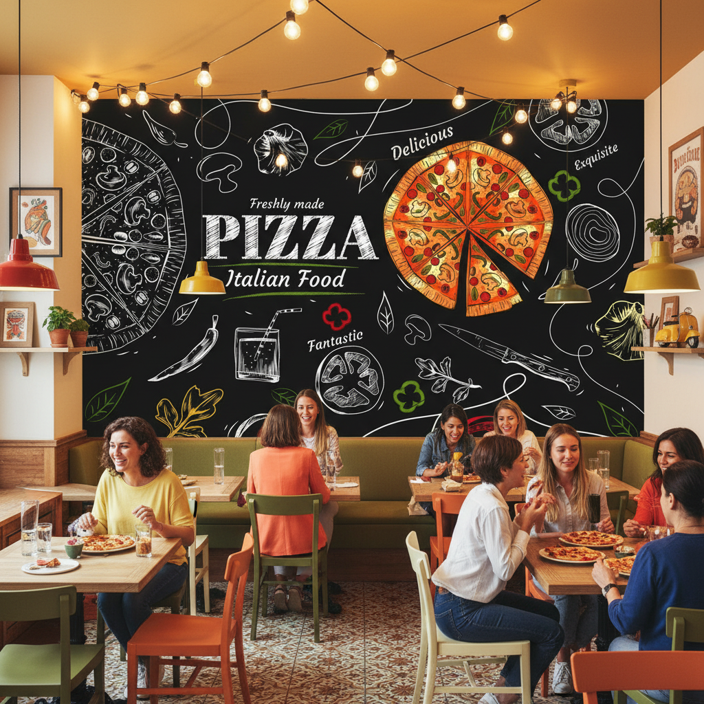 Mural Restaurant and Pizzeria Decor