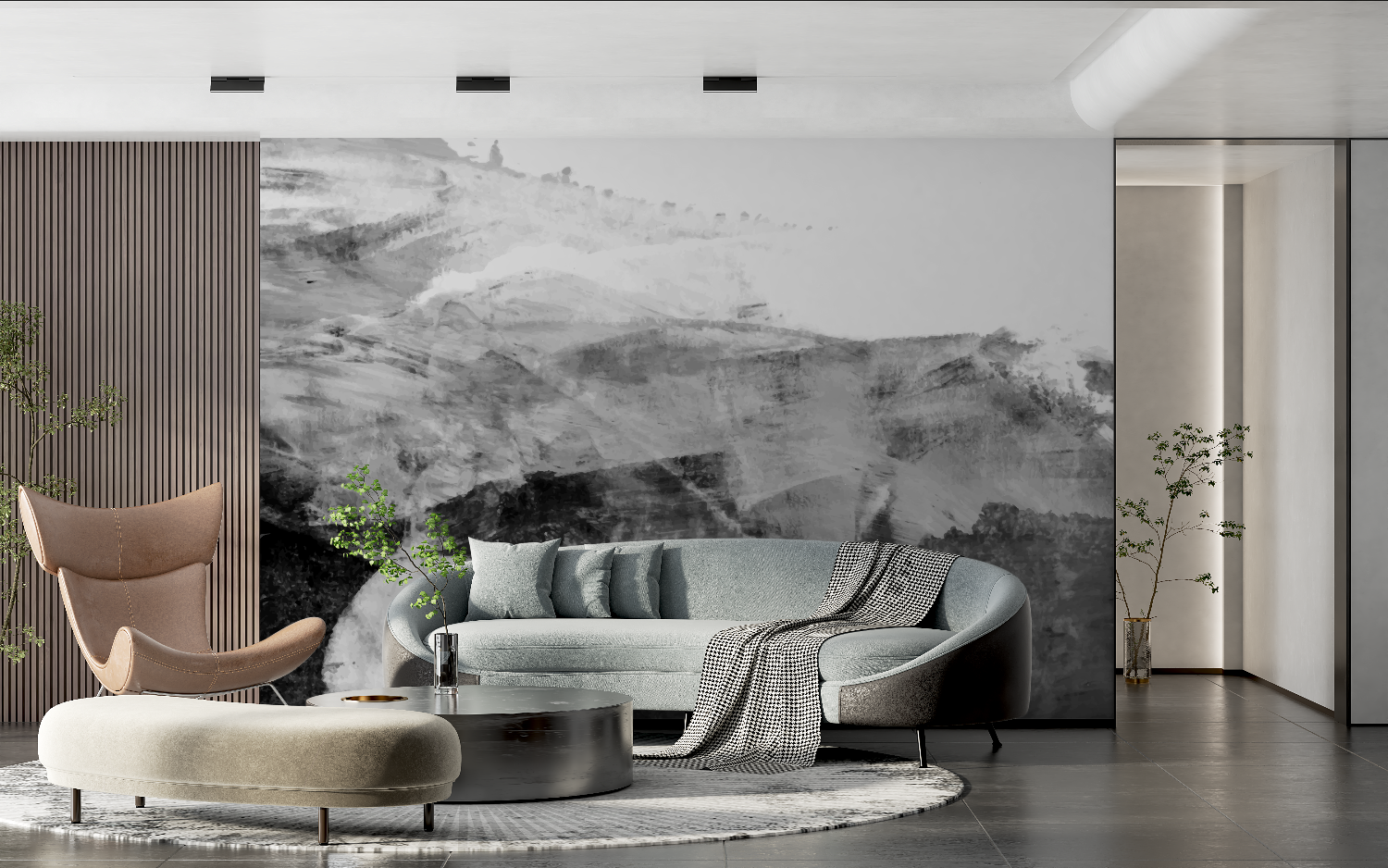 Black and Gray Wallpaper | Murals Wallpaper