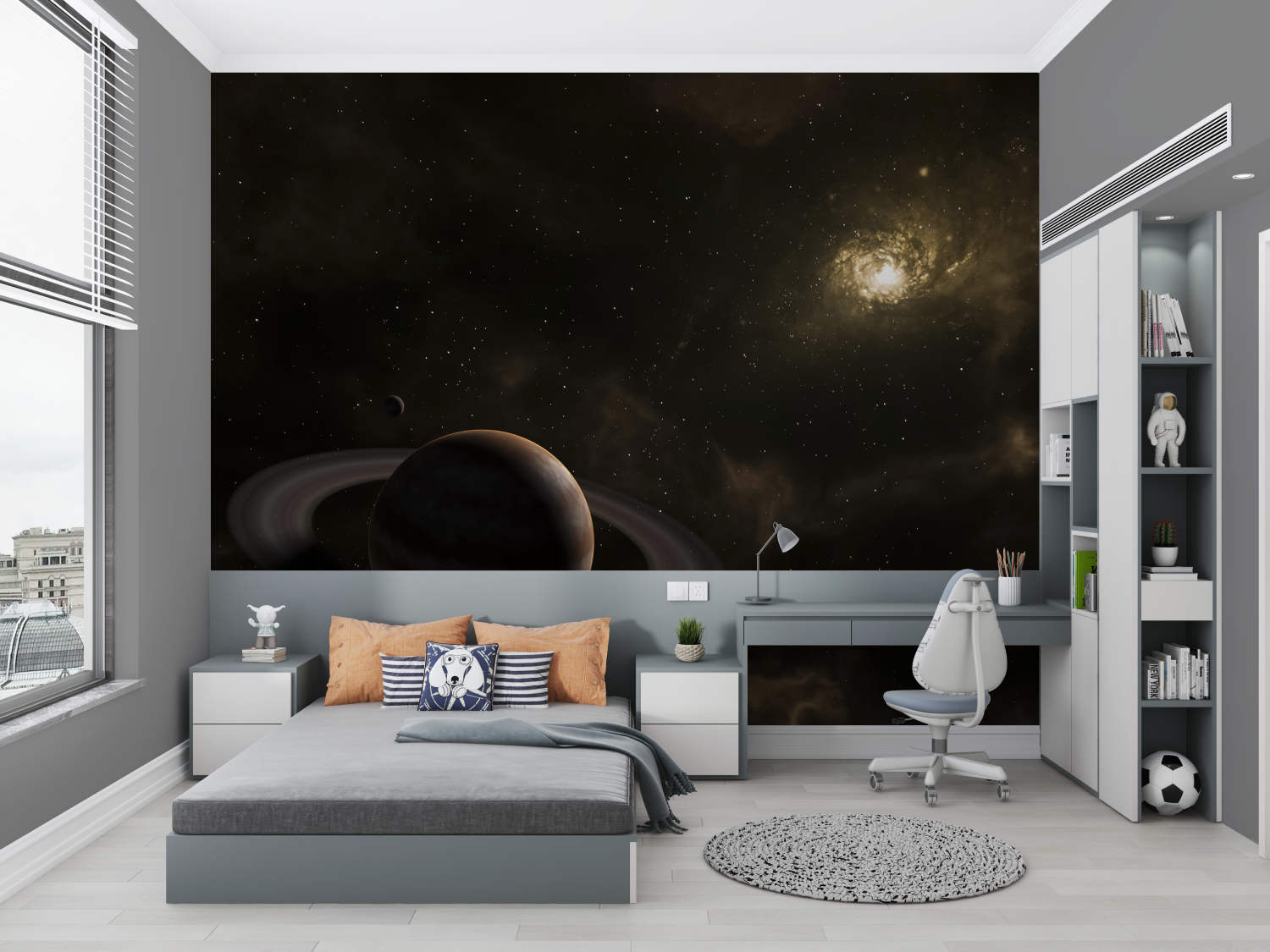 Moon Saturn Space Wallpaper | Murals Wallpaper