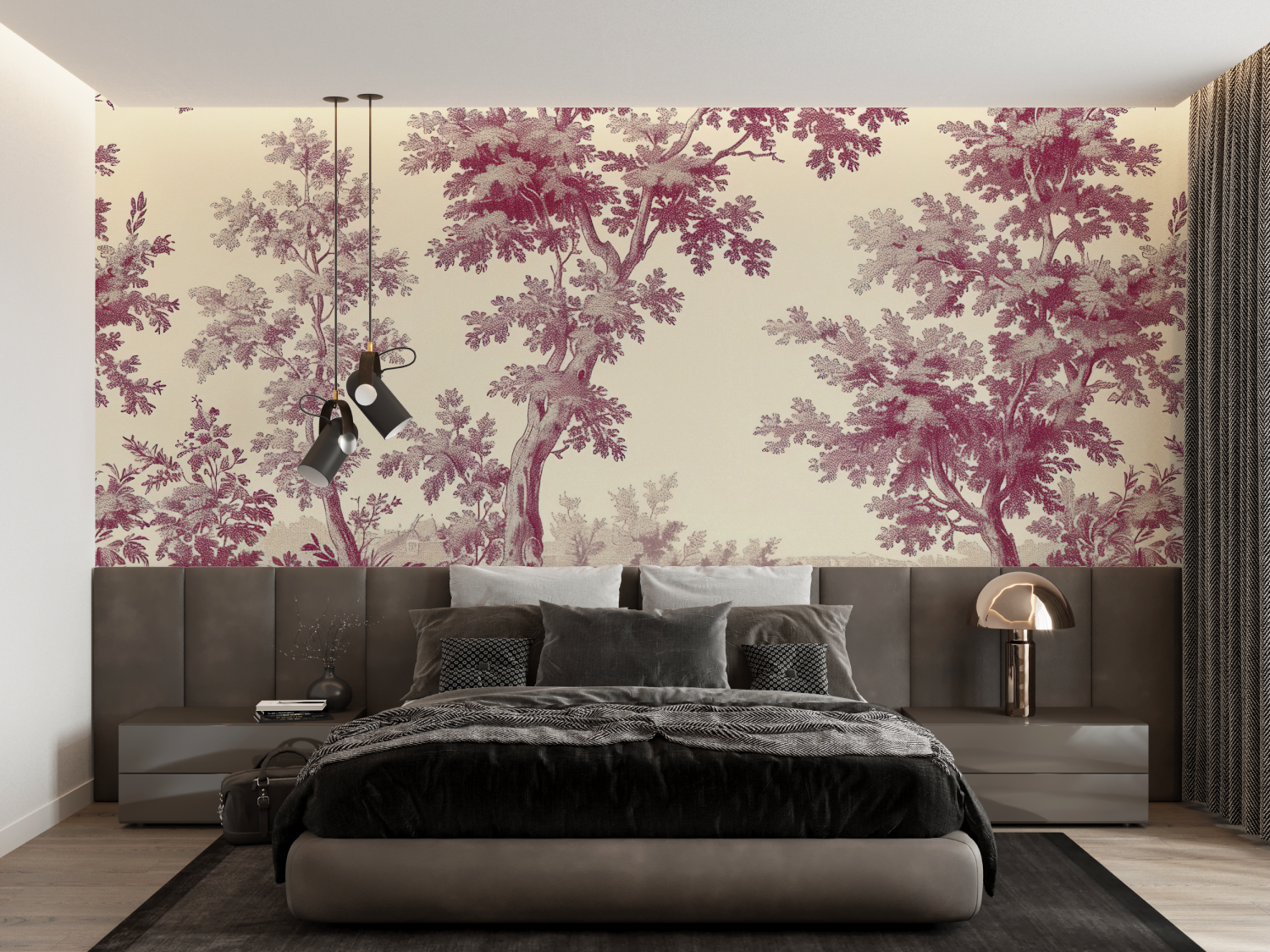Vintage Landscape Toile Wallpaper | Murals Wallpaper