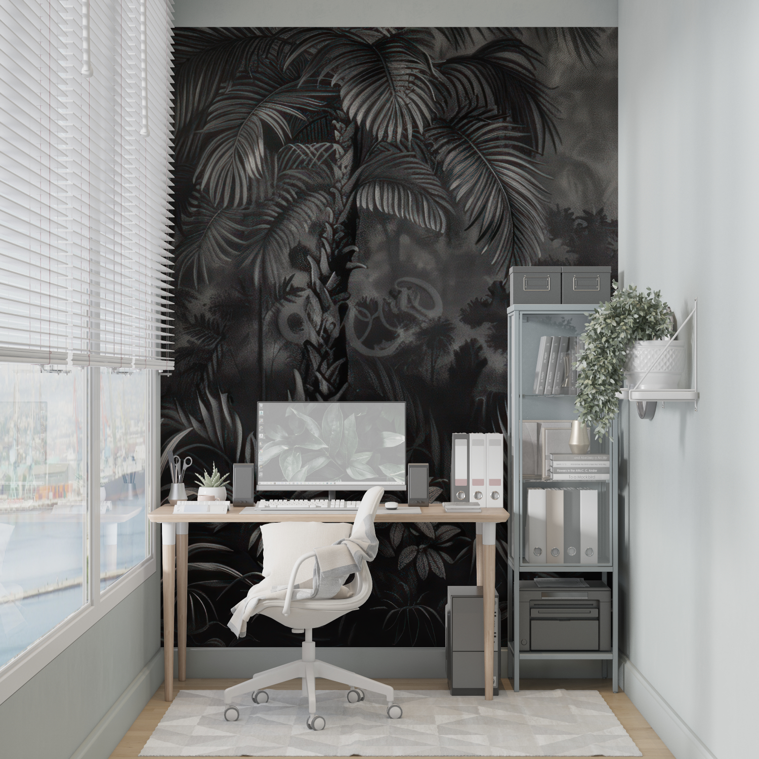Tropical Wallpaper Black Background | Murals Wallpaper