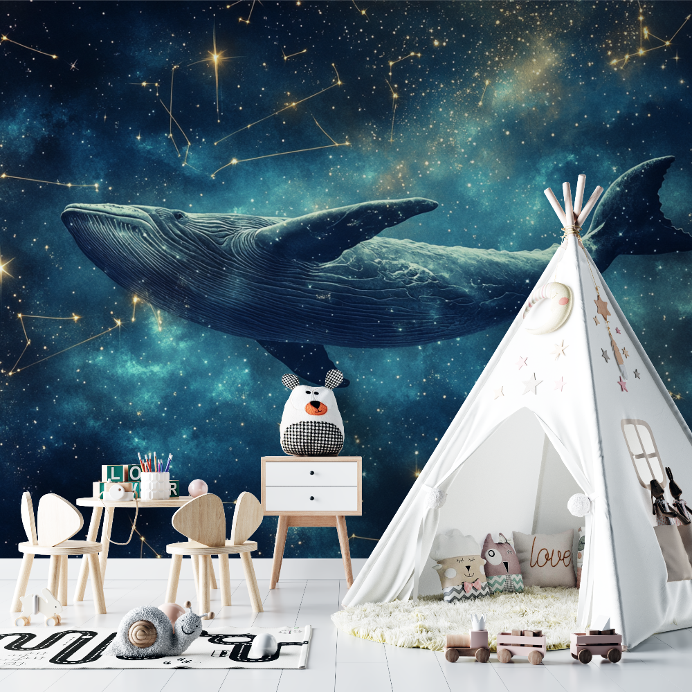 Whale and Star Marine Wallpaper | Murals Wallpaper