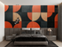 Terracotta and Black Graphic Wallpaper | Murals Wallpaper