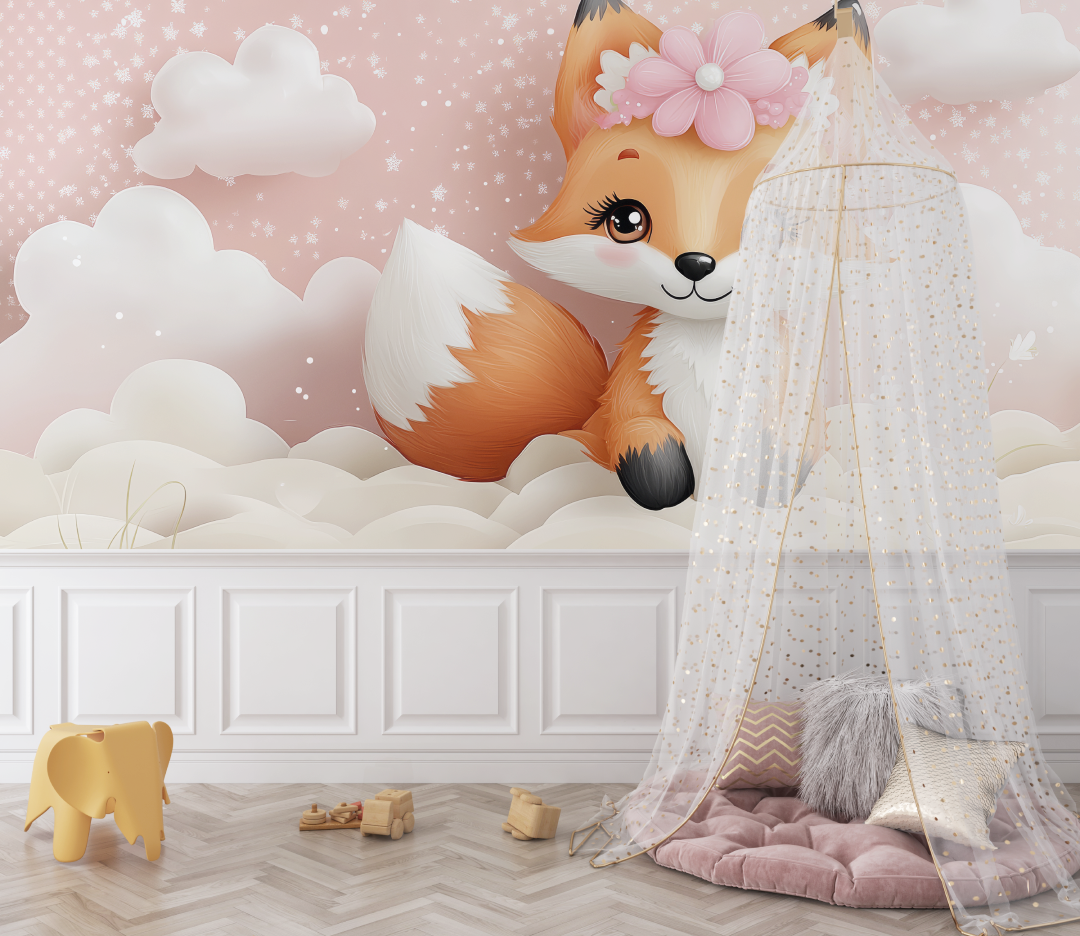 Fox Wallpaper for Baby Girl | Murals Wallpaper