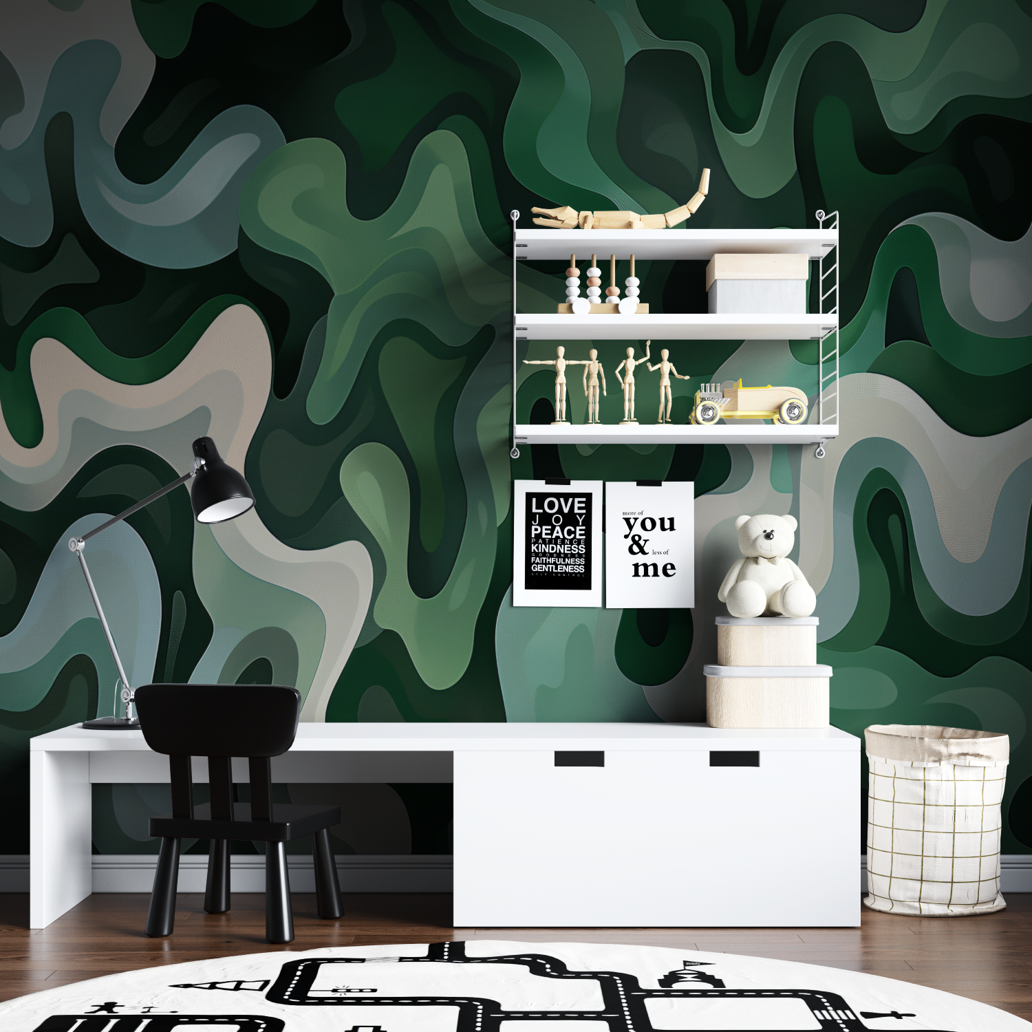 Teen Camouflage Green Wallpaper | Murals Wallpaper