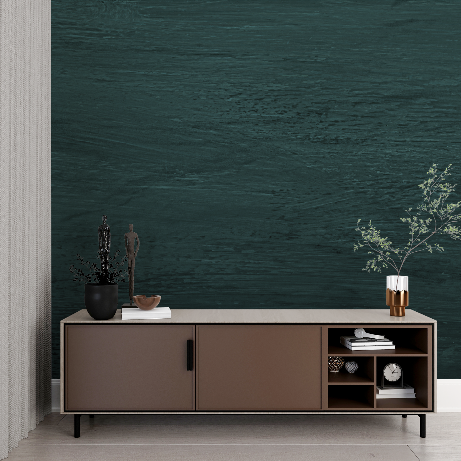 Green Living Room Wallpaper | Murals Wallpaper