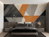 Orange Gray Wallpaper | Murals Wallpaper