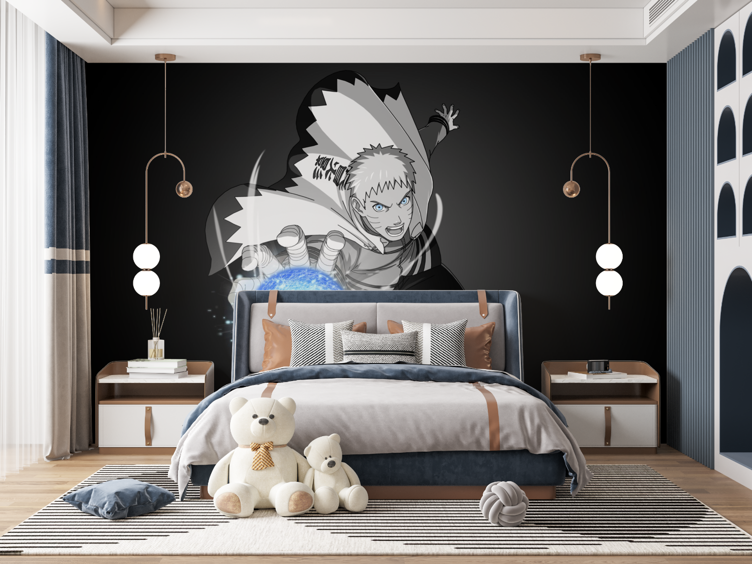 Naruto Black and Gold Wallpaper | Murals Wallpaper