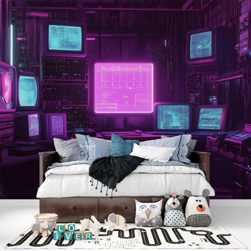 Dunkle Elektro-Tapisserie aus Papier für kurze Zeit