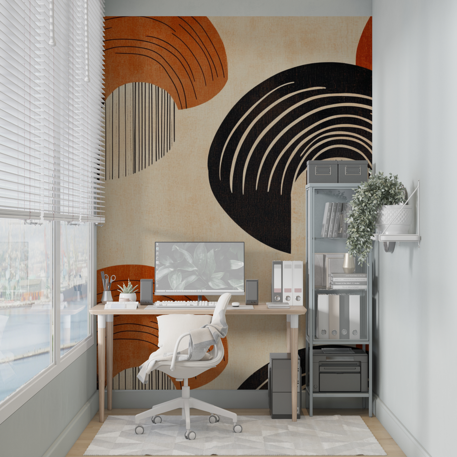 Vintage Abstract Terracotta Wallpaper | Murals Wallpaper