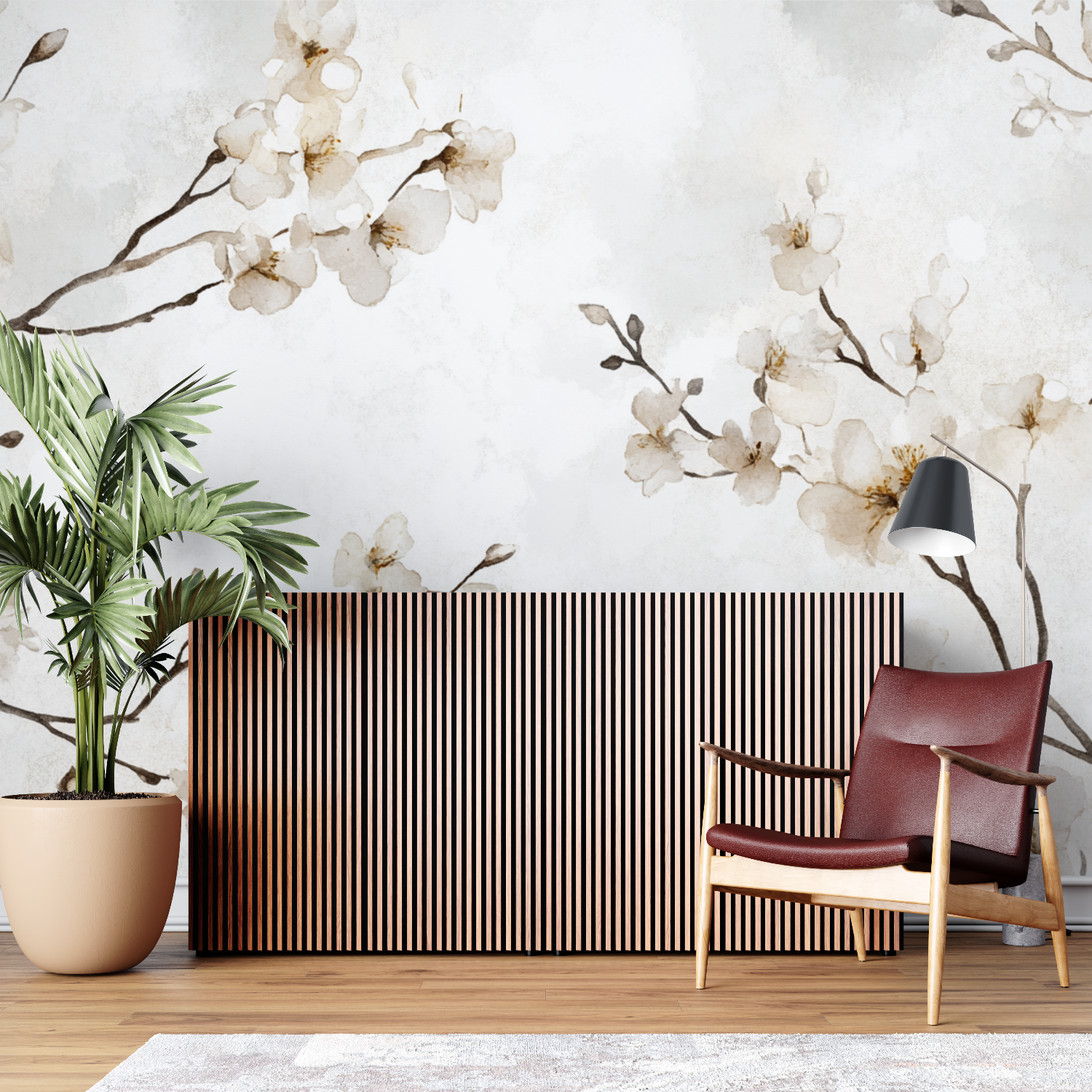 Watercolor Floral Branches Wallpaper Trend | Murals Wallpaper