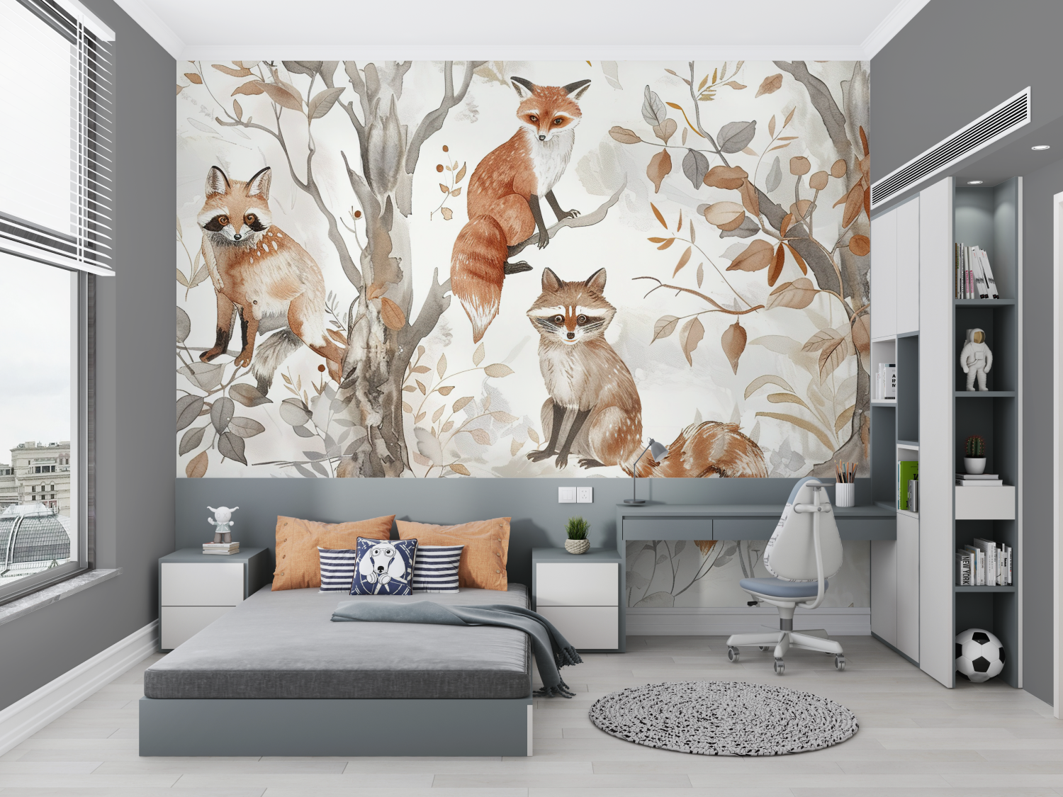 Animal Theme Kids' Room Wallpaper | Murals Wallpaper