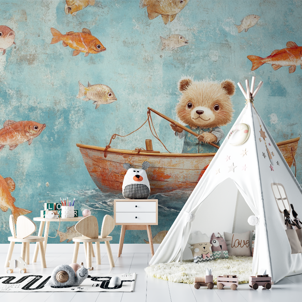 Little Fisherman Marine Wallpaper | Murals Wallpaper