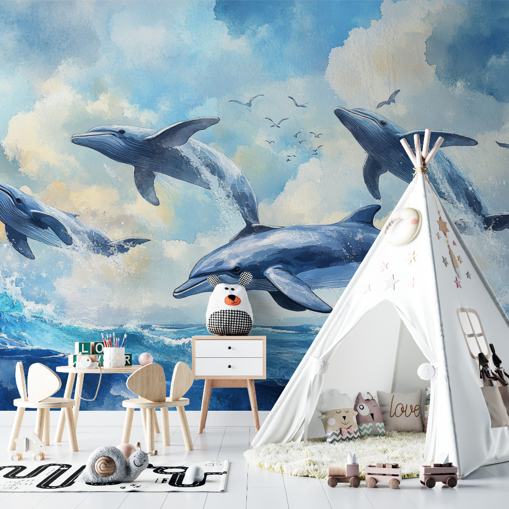 Aquelle Whale Mural Wallpaper | Murals Wallpaper