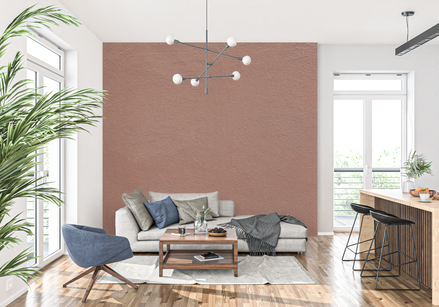 Terracotta Solid Wallpaper | Murals Wallpaper