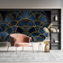 Art Deco Blue Gold Wallpaper | Murals Wallpaper