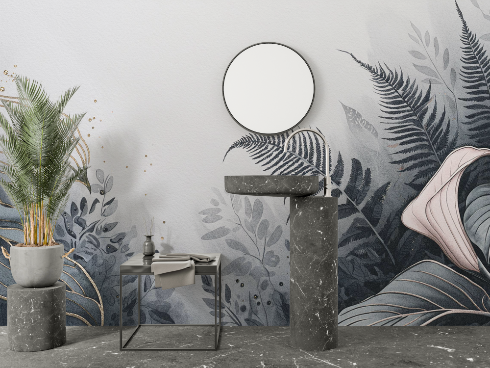 Bathroom Wallpaper Foliage | Murals Wallpaper