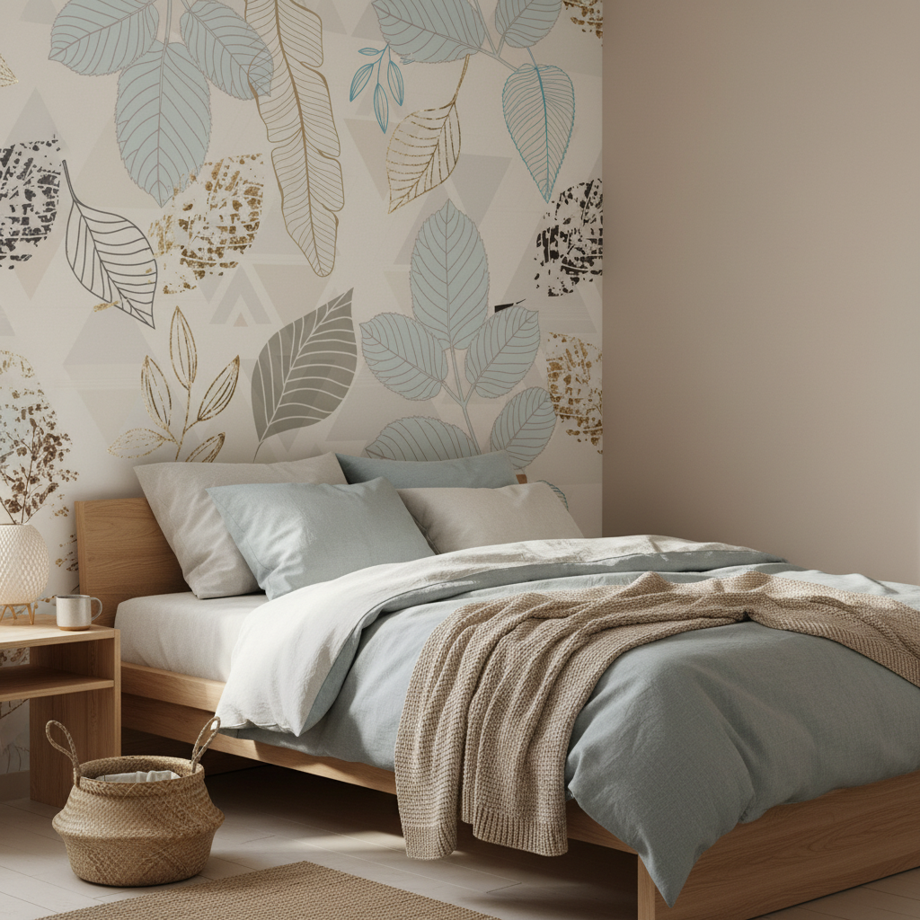 Mural Foliage Design Wallpaper