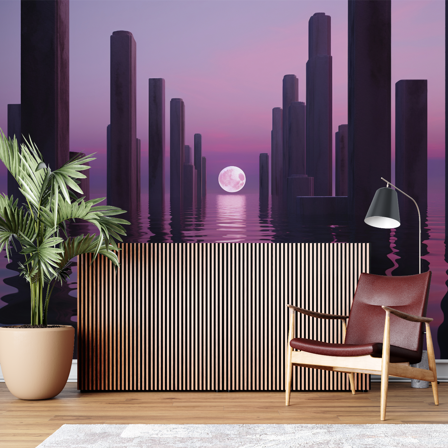 Purple 3D Wallpaper | Murals Wallpaper