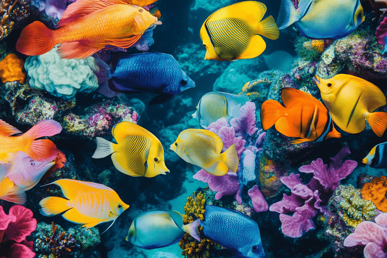Tropical Fish Wallpaper Decor | Murals Wallpaper