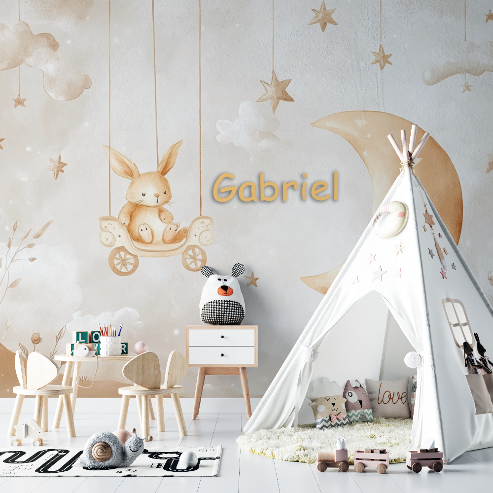 Rabbit Name Wallpaper | Murals Wallpaper