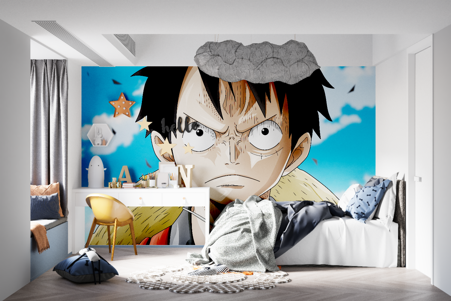 One Piece Angry Luffy Wallpaper | Murals Wallpaper