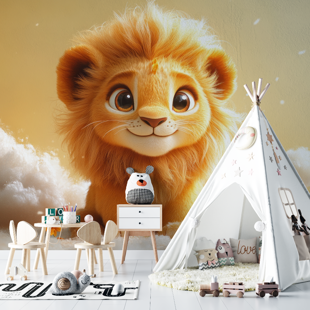 Lion and Clouds Wallpaper | Murals Wallpaper