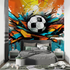 Kids' Soccer Graffiti Wallpaper | Murals Wallpaper