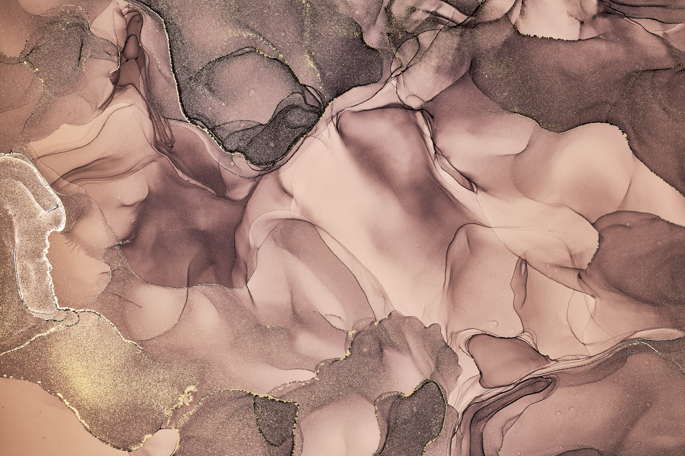 Papier Peint Noir und Roségold