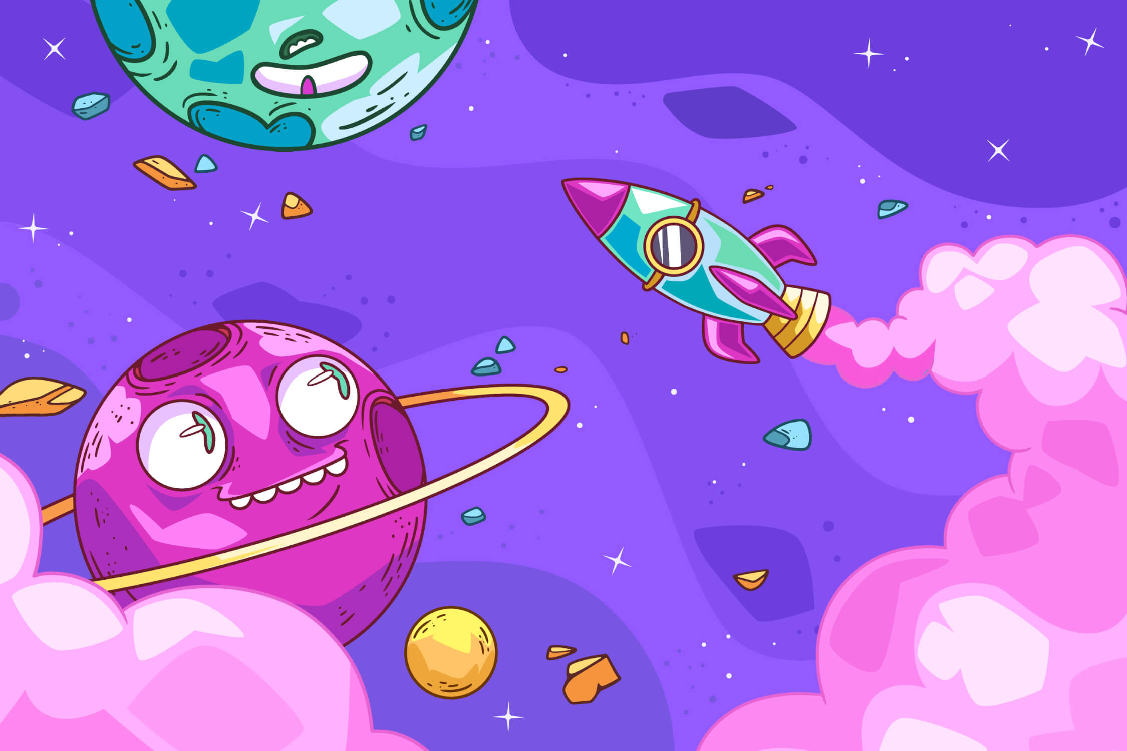 Fun Space Wallpaper | Murals Wallpaper