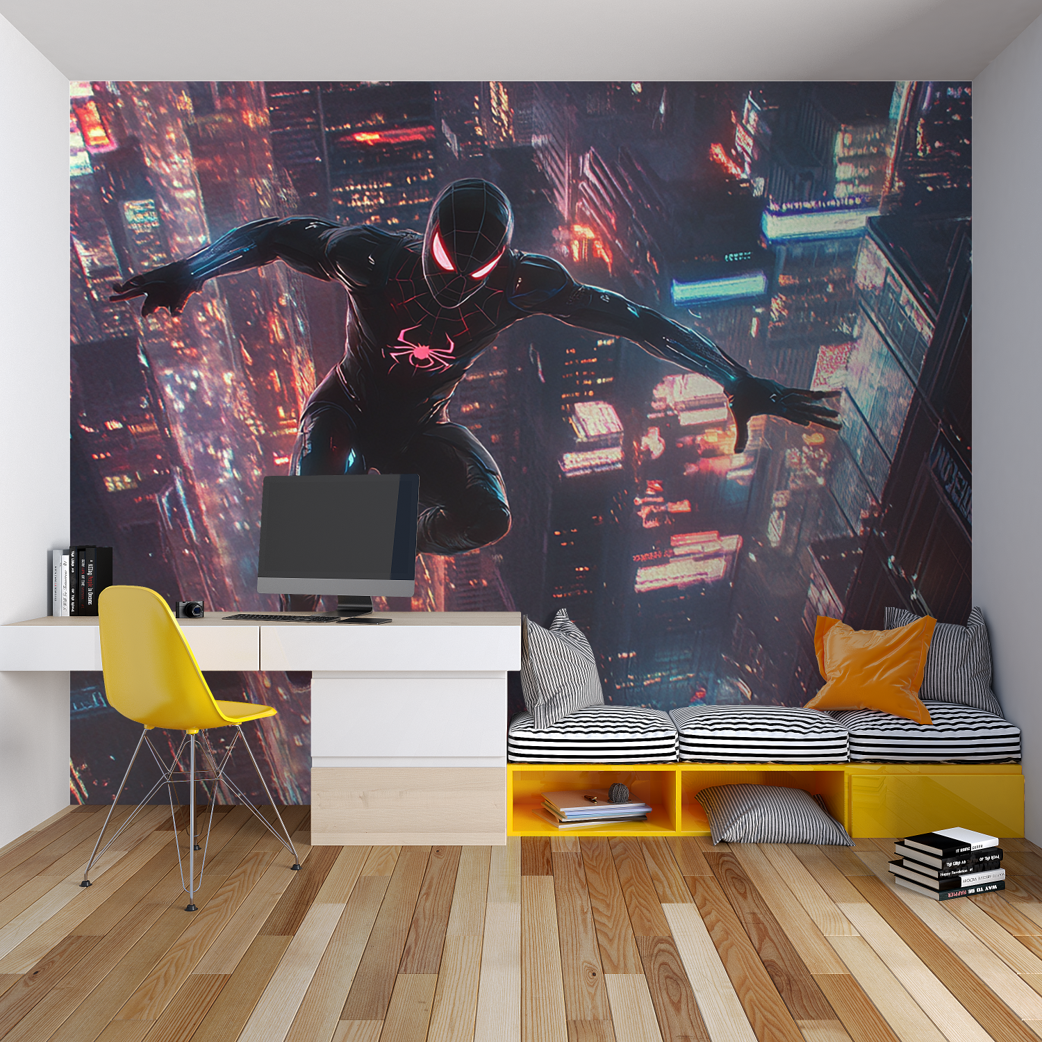 Spider-Man Night Jump Wallpaper | Murals Wallpaper