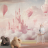 Princess Castle Pink Wallpaper in the Sky | Murals Wallpaper