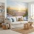 Sunset Beach Dunes Landscape Mural Wallpaper